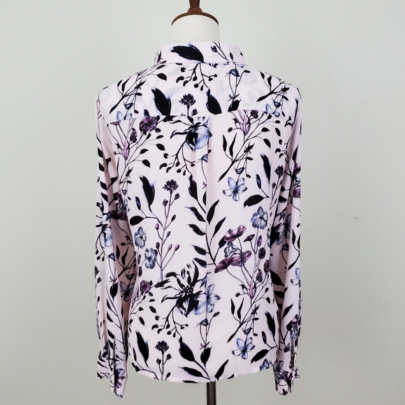 NWT Ivanka Trump Floral Wrap Front Blouse - Picture 13 of 16